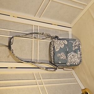 Vera Bradley "Tiger Lilly Blue Oar" Crossbody Bag